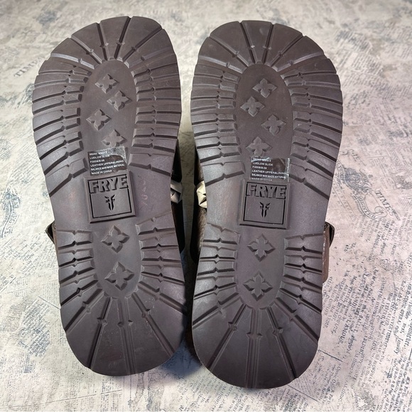 Frye Men Leather LudLow Slide Sandals Size 9 (10.24\